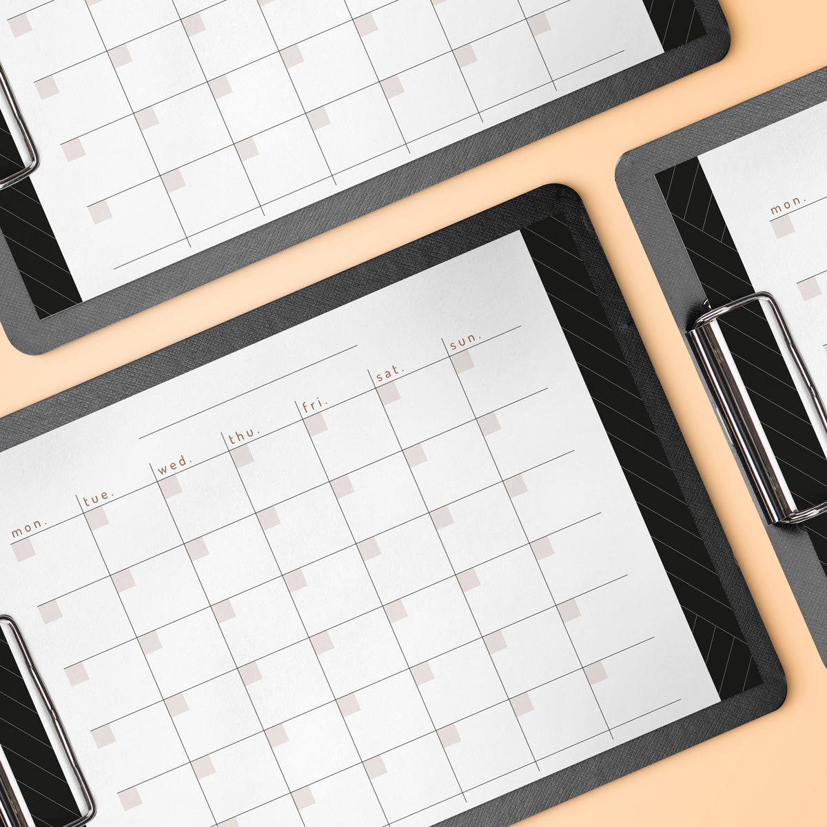 Bloco Planner Mensal A4 - Linha Noir