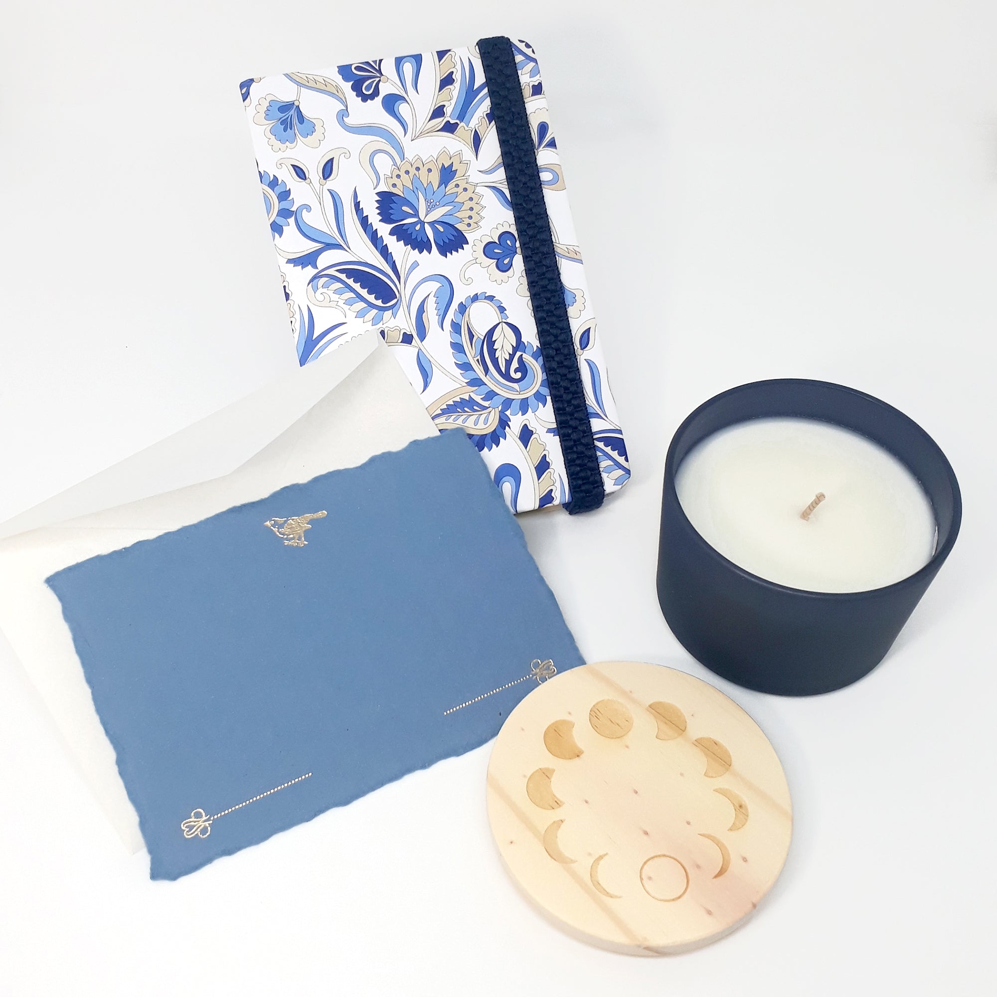 Caderno de Bolso – Floral Azul