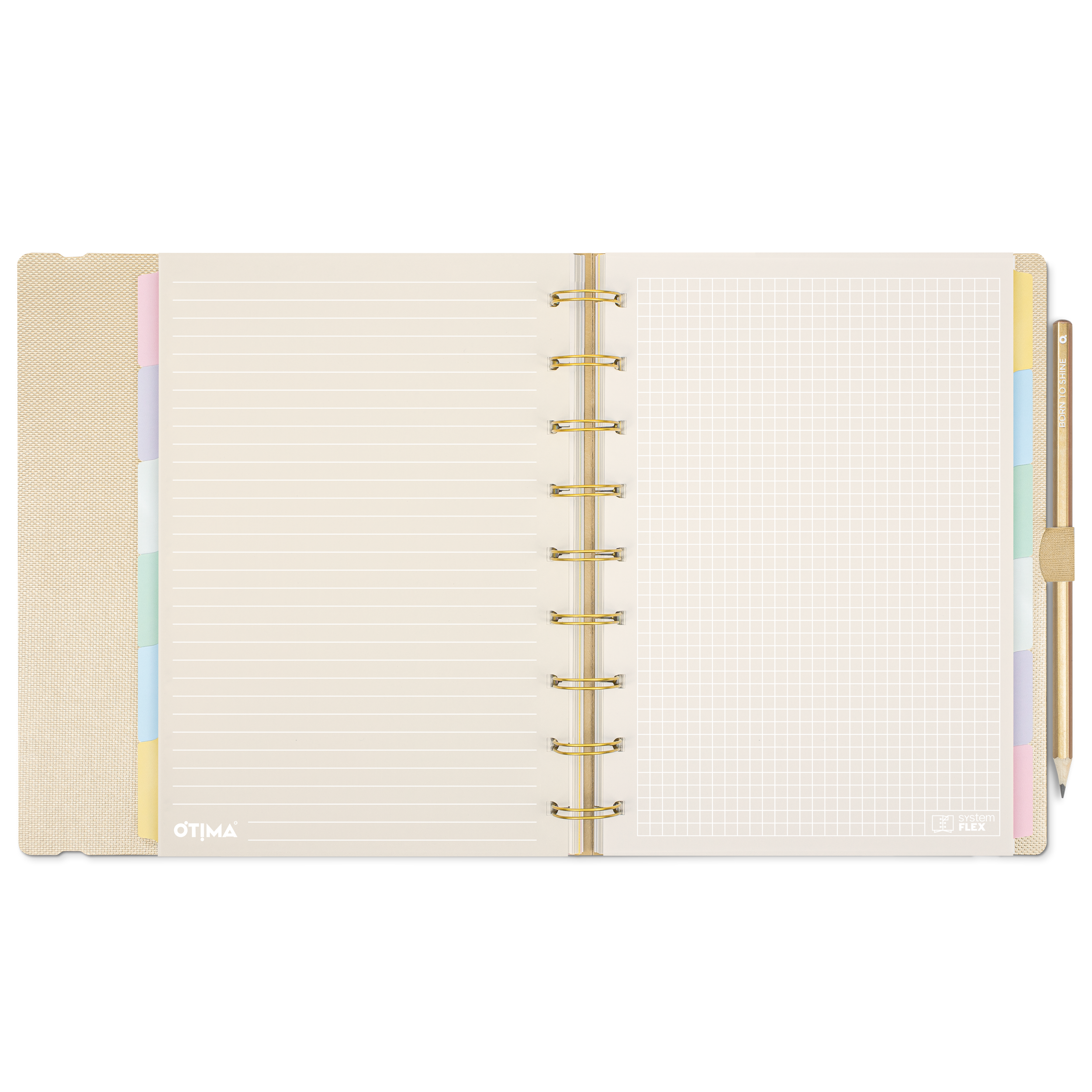 Planner Ultra Systemflex Gold – Linha Metallic