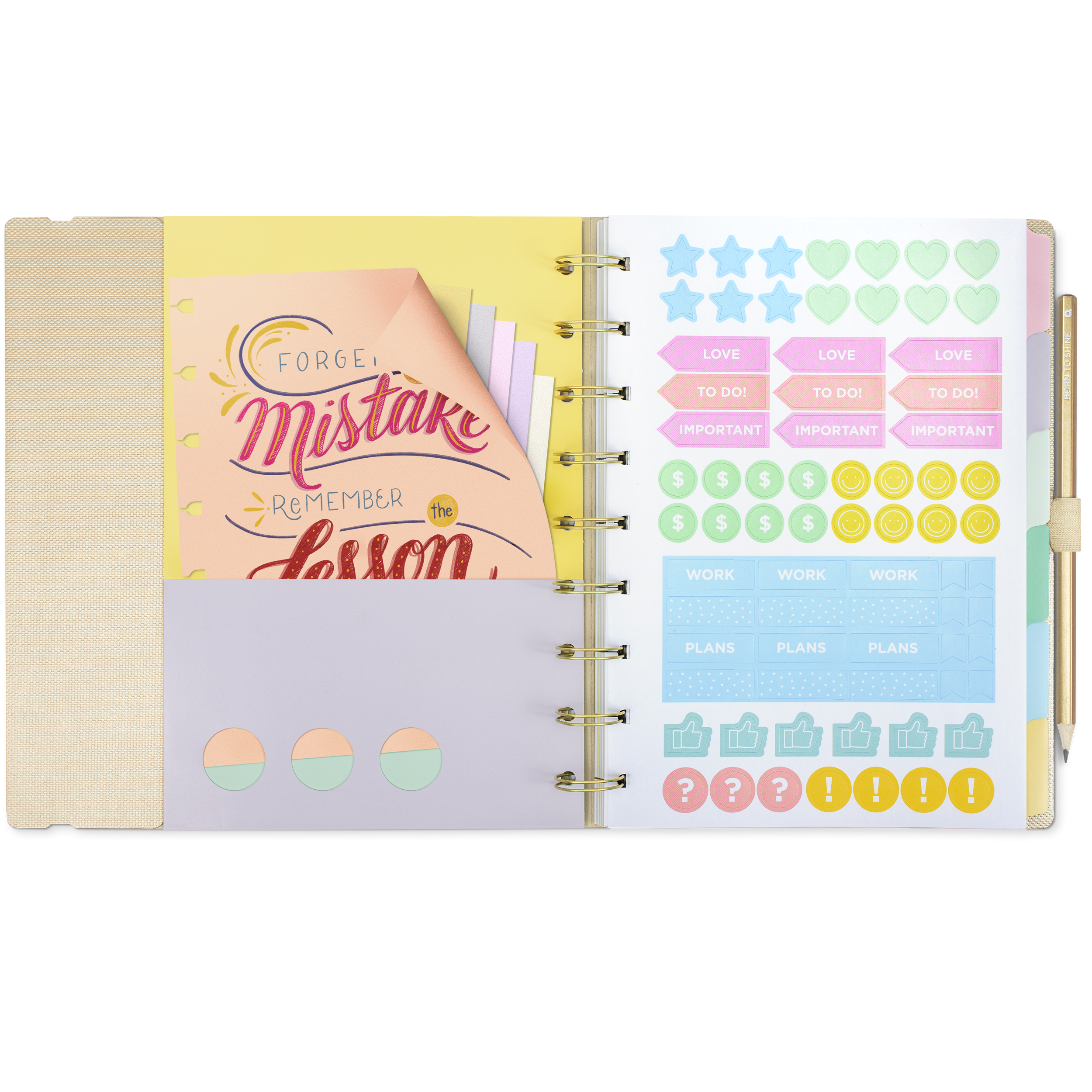 Planner Ultra Systemflex Gold – Linha Metallic