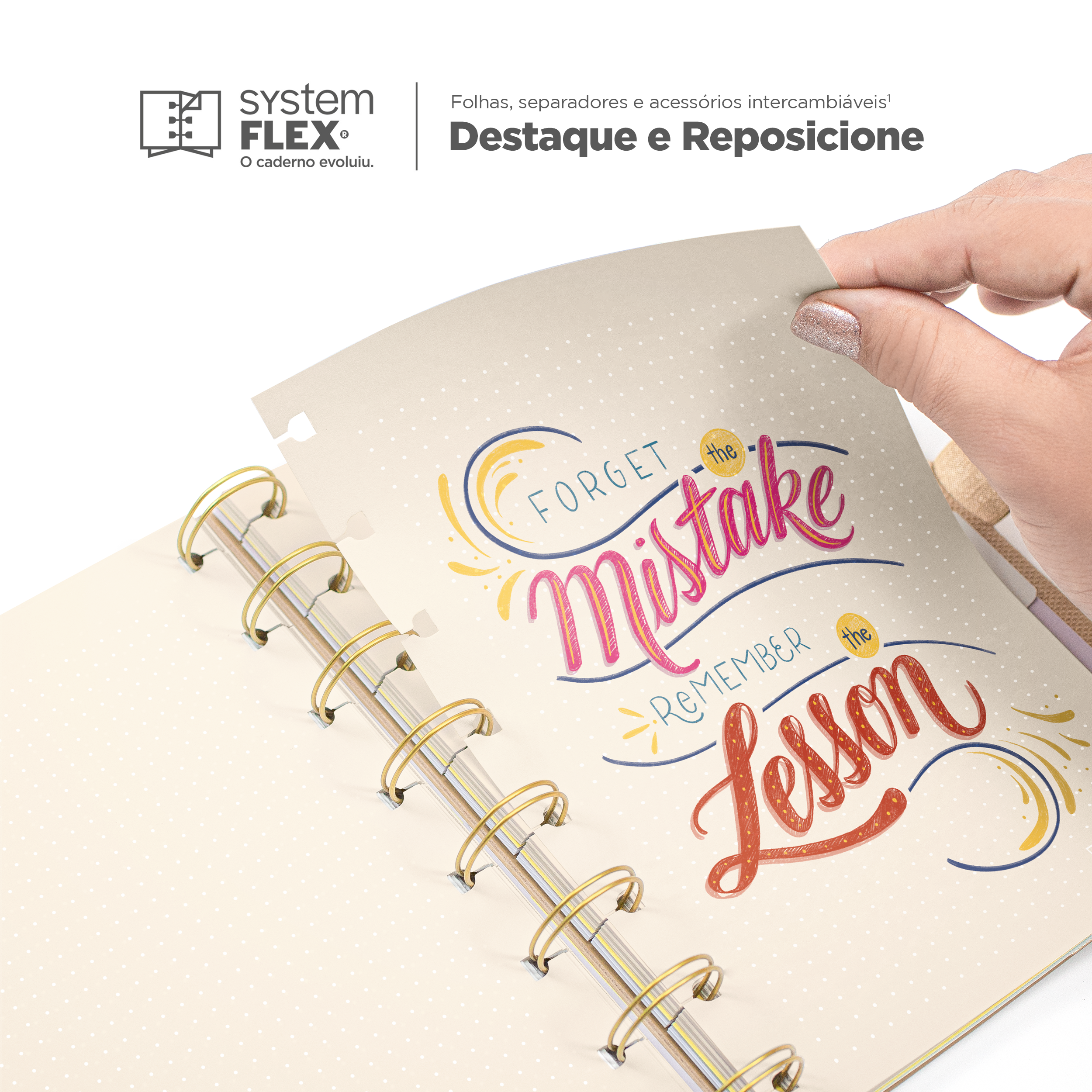 Planner Ultra Systemflex Gold – Linha Metallic