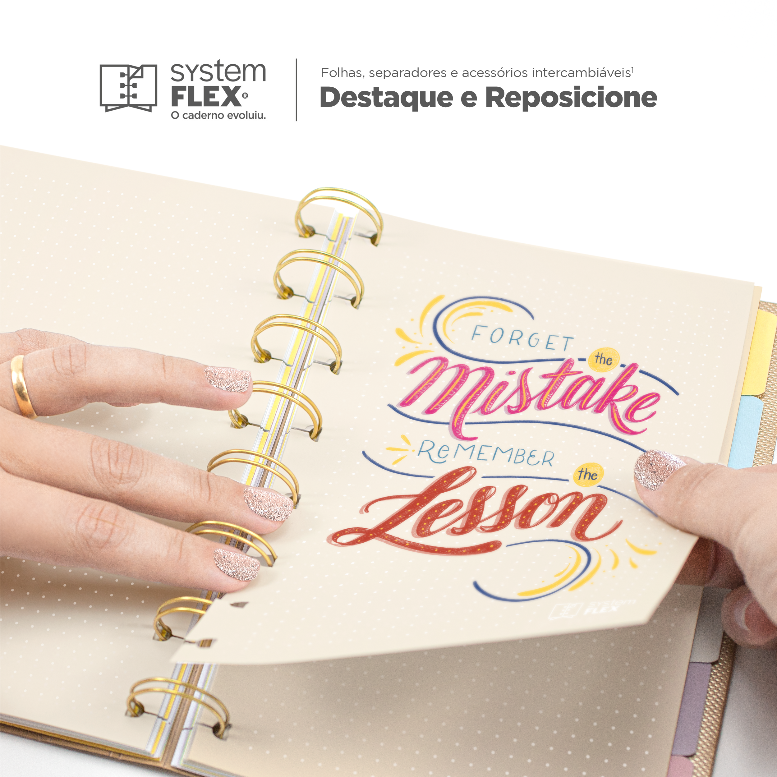 Planner Ultra Systemflex Gold – Linha Metallic