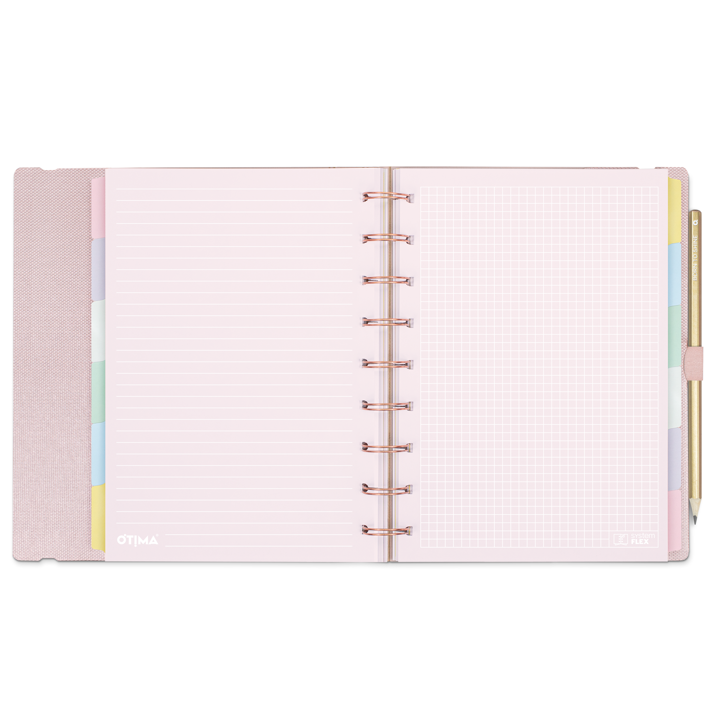 Planner Ultra Systemflex Rose Gold – Linha Metallic
