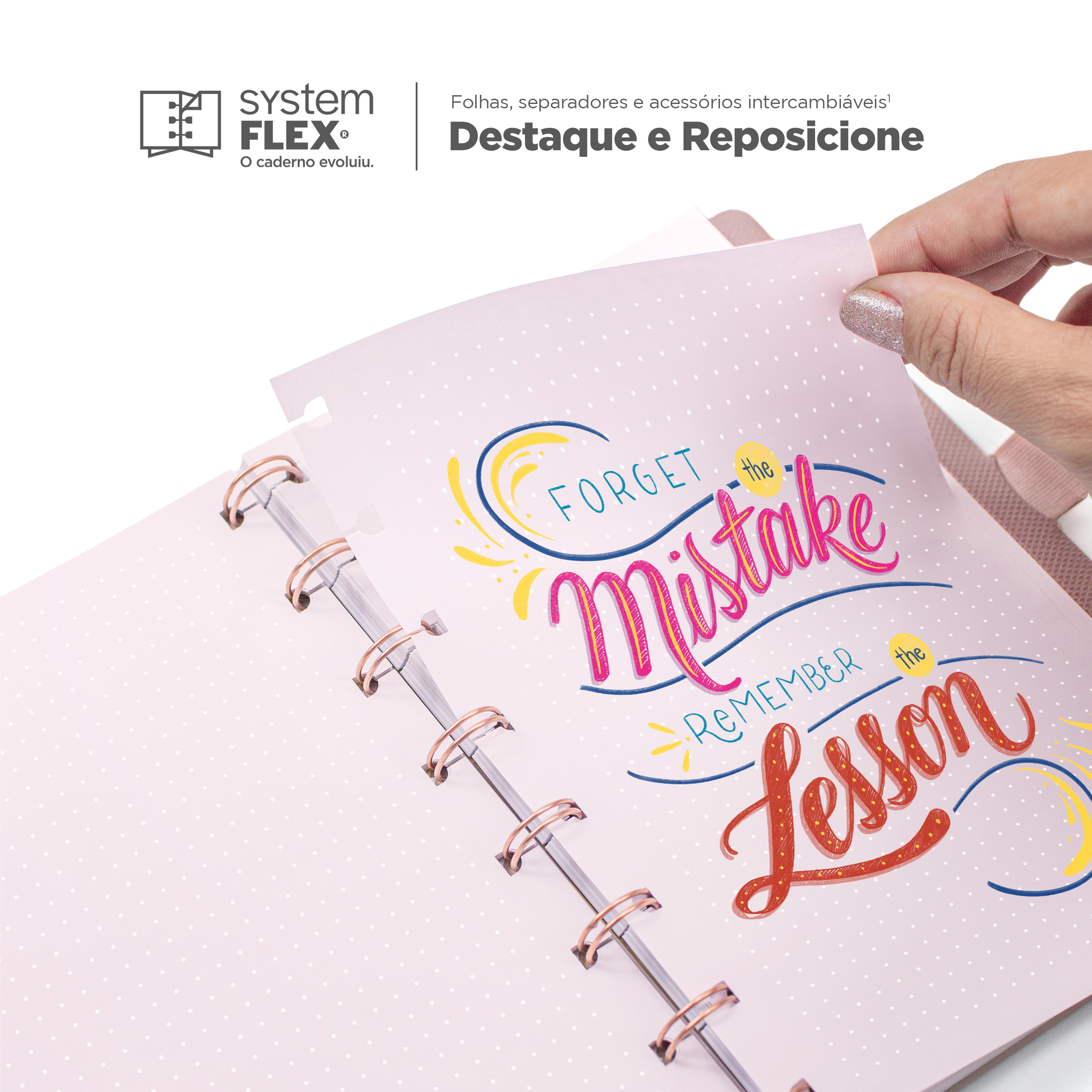 Planner Ultra Systemflex Rose Gold – Linha Metallic