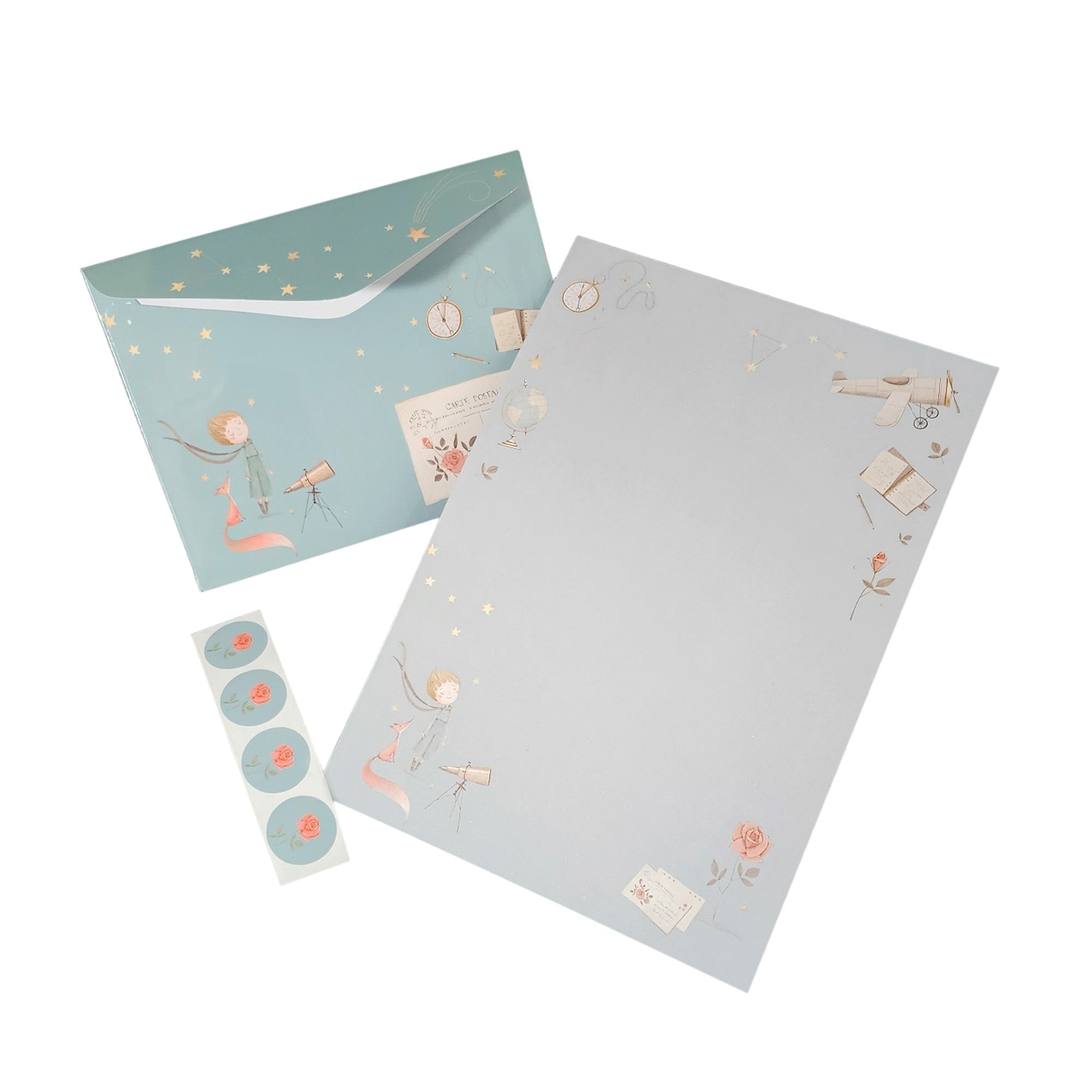 Papéis de Carta e Envelopes Pequeno Principe