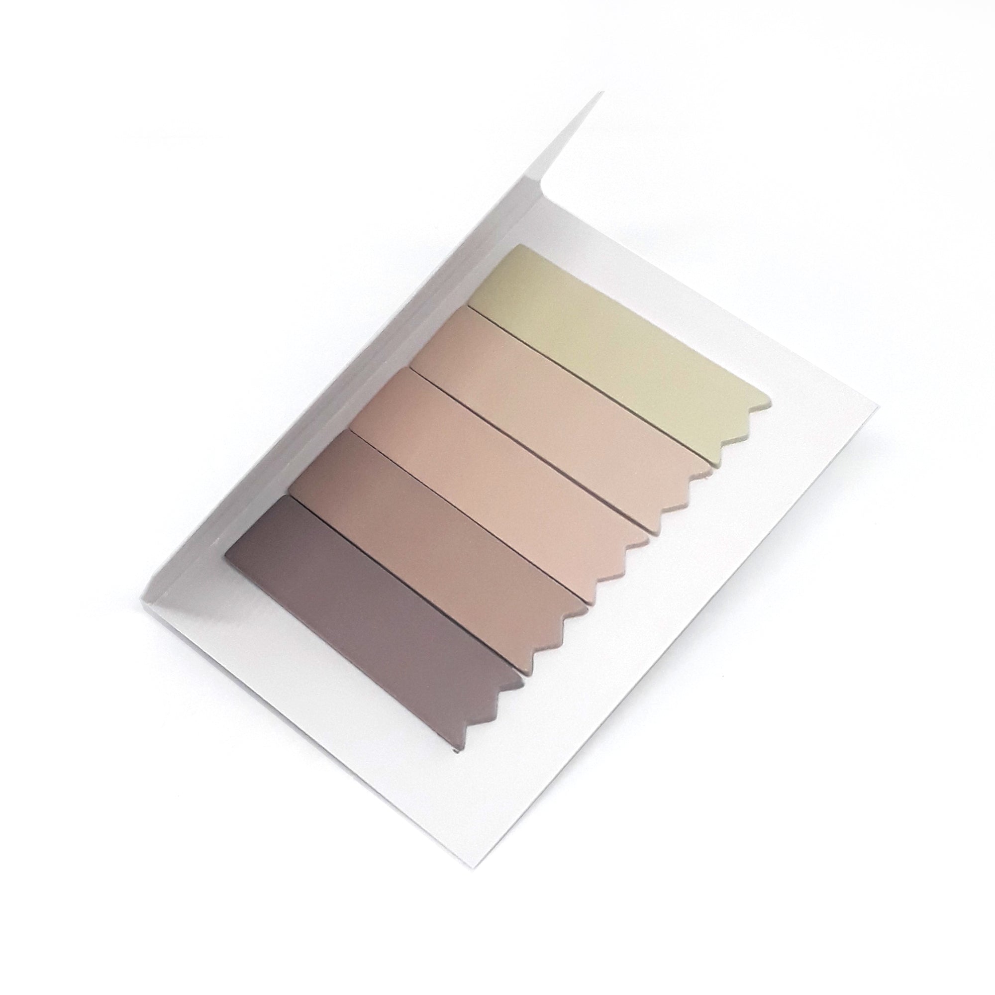 Cartela com sticky notes zig zag