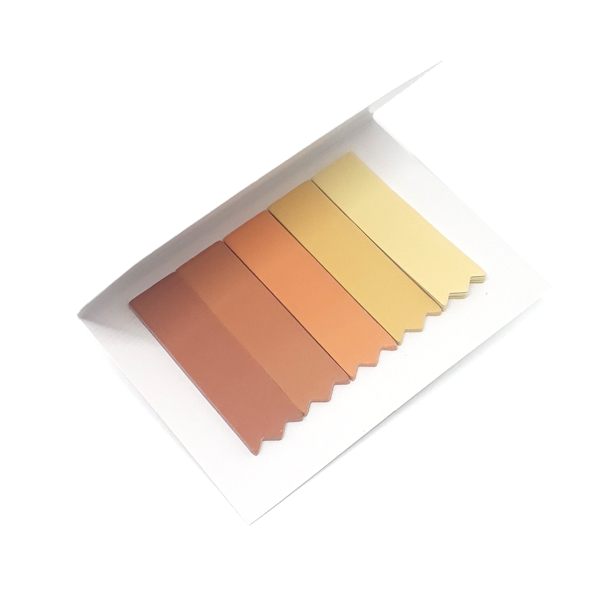 Cartela com sticky notes zig zag