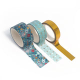 Washi Tapes Shine Blue – Linha Gold