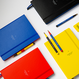 Caderno Leuchtturm1917 Bauhaus Edition (A5) Capa Dura Preto - Pontilhado Azul