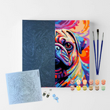 Kit Sinoart Tela de Pintura Black Numerada - Buldog Francês