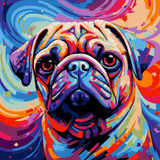Kit Sinoart Tela de Pintura Black Numerada - Buldog Francês