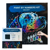 Kit Sinoart Tela de Pintura Black Numerada - Buldog Francês