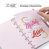 Planner Maxi Systemflex Rose Gold - Linha Metallic