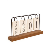 Calendário Permanente Argolado Caramelo - Linha Montana