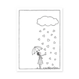 Cartão Chuva de Corações Anna Cunha