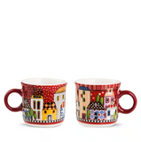 Jogo 2 Xícaras para Café Egan Italy Paese Mio 90 ml - Vermelho
