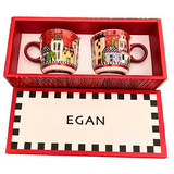 Jogo 2 Xícaras para Café Egan Italy Paese Mio 90 ml - Vermelho