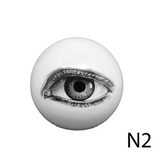 Esfera Decorativa de Porcelana Olho N2 (P) – Cílios - Greghi Design