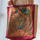Canvas Tote Bag Paperblanks Hafizs - Peacocks