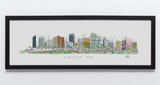 Aquarelas do Brasil - São Paulo - Minhocão 60 x 20 cm (sem moldura)