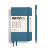 Caderno Leuchtturm1917 Pocket (A6) Capa Dura Azul Pedra - Pautado