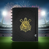 Caderno de Disco Caderno Inteligente Grande Capa Dura Preto Corinthians - Pautado e Liso