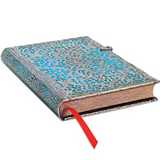 Caderno Paperblanks Silver Filigree Maya Blue Capa Dura Midi - Pautado