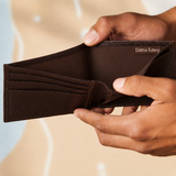 Carteira Masculina Slim em Couro - Café