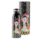 Garrafa Squeeze Egan Italy em Aço Inox Le Pupazze 500 ml - Preta
