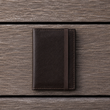 Carteira Masculina Strait em Couro - Café com Vermelho