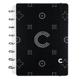 Caderno de Disco Caderno Inteligente Grande Capa Dura Black by Crystals Swarovski  - Pautado e Liso