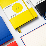 Caderno Leuchtturm1917 Bauhaus Edition (A5) Capa Dura Preto - Pontilhado Azul