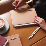 Caderno de Disco Caderno Inteligente Médio Capa Dura Cappuccino - Pautado e Liso