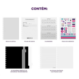 Caderno de Disco Caderno Inteligente Grande Capa Dura Black by Crystals Swarovski  - Pautado e Liso