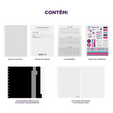 Caderno de Disco Caderno Inteligente Grande Capa Dura Turquoise - Pautado e Liso