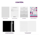 Caderno de Disco Caderno Inteligente Médio Capa Dura Black - Pautado e Liso