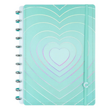 Caderno de Disco Caderno Inteligente Grande Capa Dura Turquoise - Pautado e Liso