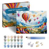 Kit Sinoart Tela de Pintura Numerada - Balões Mágicos