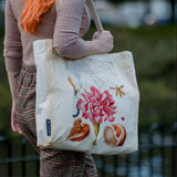 Paperblanks Canvas Tote Bag Pink Carnation