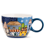 Xícara Jumbo Egan Italy Paese Mio 460 ml - Azul