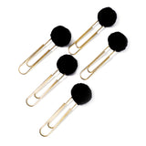 Clips Pompom Preto