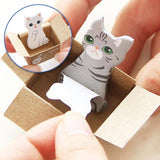 Caixinha com sticky notes de gatinhos fofos